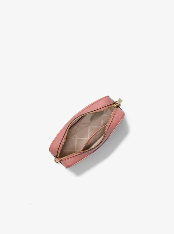 Damske Crossbody Kabelka Michael Kors Ginny Medium Pebbled Leather Ruzove - Kabelky Michael Kors Obchod | NZSRW-7869
